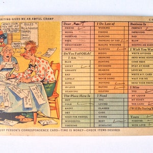 Busy Person es Correspondence Card Novelty Postkarte