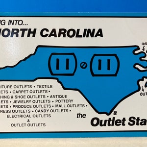 Collega alla Carolina del Nord la cartolina di Outlet State