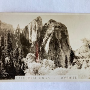 Cathedral Rocks Yosemite National Park RPPC Carte postale