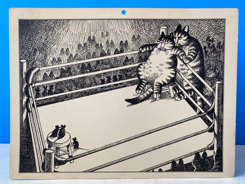 1979 Kliban Cat Calendar Page Etsy