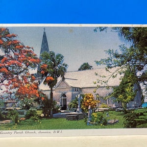 Une église paroissiale de campagne Carte postale jamaïcaine