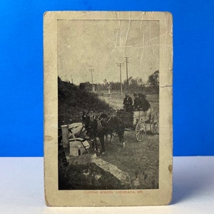 Carte postale printemps Clinton Louisiane Missouri 1908