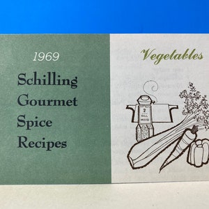 1969 Schilling Gourmet Spice Recepten Kaart Groenten