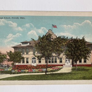 Cartão Postal Purcell Okla High School
