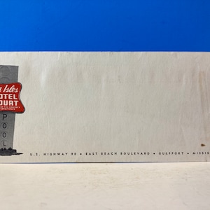 Sea Isles Hotel Court Envelope Gulfport