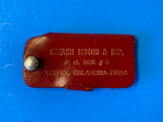 Creach Motor & Imp Leather Key Fob Oklahoma
