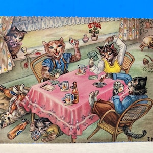 Cartolina illustrata dei gatti EK Germania