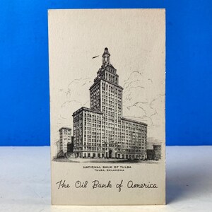 Carte postale Tulsa de la Oil Bank of America