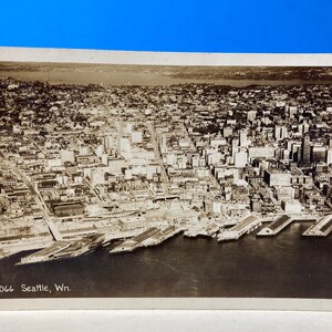 Carte postale RPPC aérienne de Seattle
