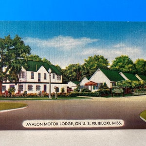 Avalon Motor Lodge Biloxi Postcard
