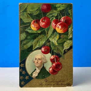 Carte postale en relief George Washington