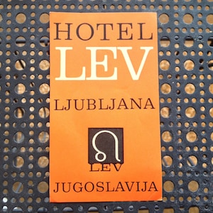 Vintage Hotel Lev Decal