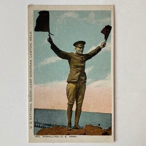 Camp Doniphan Signalling Postcard