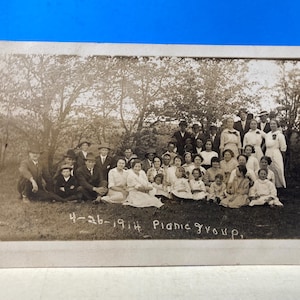 Picknickgruppe RPPC Postkarte 1914