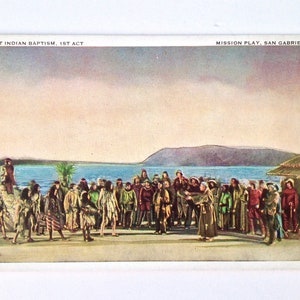 First Indian Baptism, 1st Act Postcard
