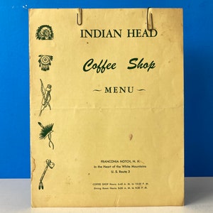Menu da cafeteria Indian Head