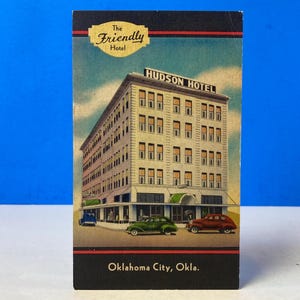 Carte postale en lin Hudson Hotel OKC