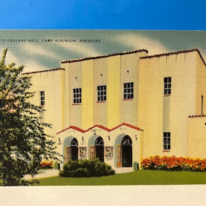 Lloyd England Hall Camp Robinson Arkansas Postcard