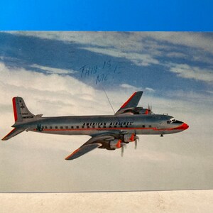 Carte postale DC-7 d’American Airlines