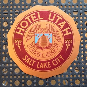 Vintage Hotel Utah Decal