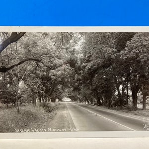 Carte postale RPPC de l’autoroute de la vallée de Yakima