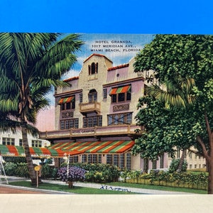 Carte postale de l'hôtel Granada à Miami Beach
