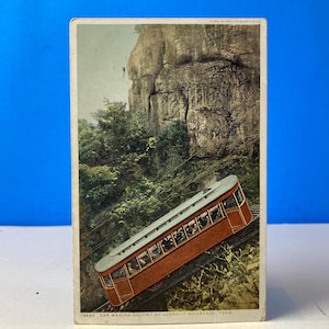 Car Making Ascent Up Lookout Mountain Postcard 1918