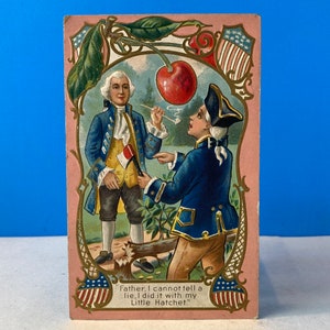 Carte postale en relief de George Washington