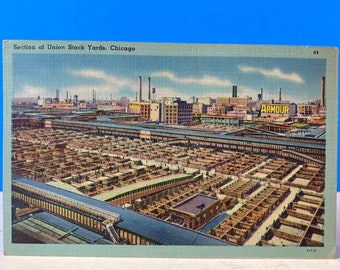 Section Of Union Stock Yards Postcard