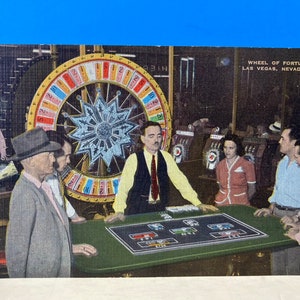 Wheel Of Fortune Las Vegas Linen Carte postale