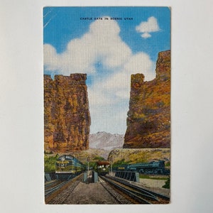 Cartão Postal Castle Gate Scenic Utah Linen