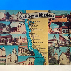 California Missions Locator Postkarte