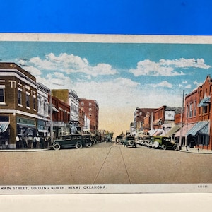 Carte postale 1933 Main Street Miami Oklahoma