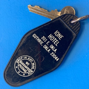 Ione Hotel Room Key 410 Guthrie Okla