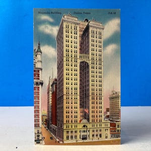 Carte postale en lin de construction Magnolia