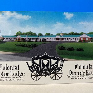 Colonial Motor Lodge & Dinner House Postcard