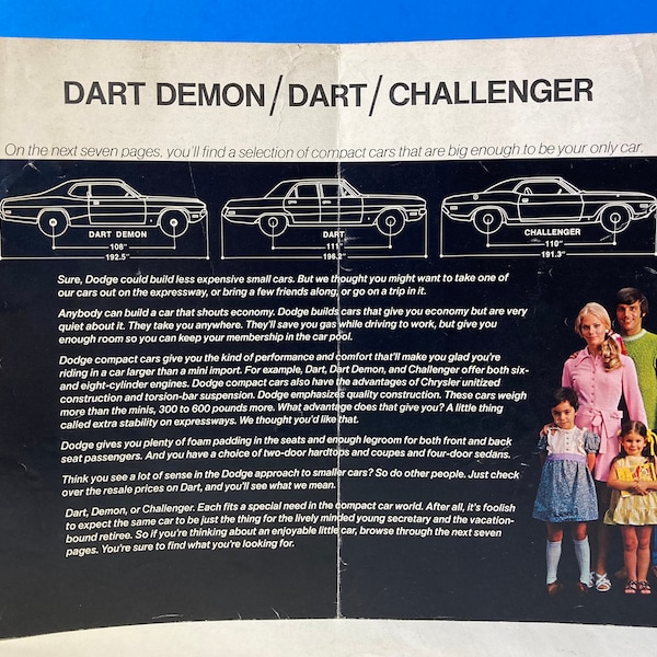 1971 Dodge Sales Brochure Missing Cover