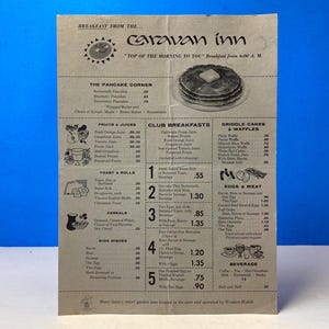 Caravan Inn Breakfast Menu
