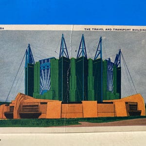 Carte postale « Travel and Transport Building » Exposition universelle de Chicago de 1933