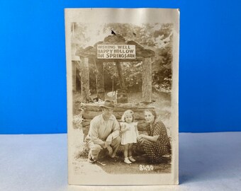 Hot Springs Arkansas Wishing Well RPPC Postcard