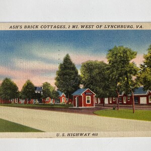 Carte postale en linge ash’s Brick Cottages