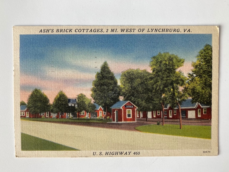 Carte postale en linge ash’s Brick Cottages image 1