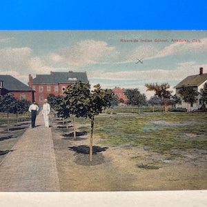Cartão Postal Riverside Indian School Anadarko Okla