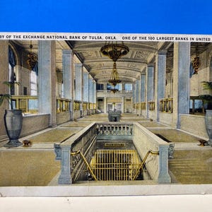 Einladungsbörse National Bank von Tulsa Postkarte LESEN