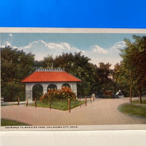 Entrada para Wheeler Park Oklahoma City Cartão Postal