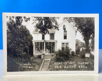 Home Of Bob Burns RPPC Postcard Van Buren
