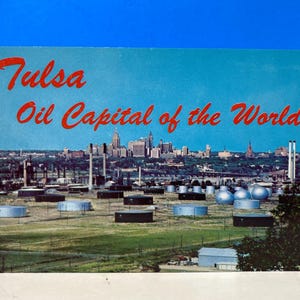 Tulsa Öl-Hauptstadt Der Welt Postkarte