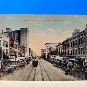 Carte postale lin d'Oklahoma City, rue principale