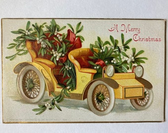 A Merry Christmas Embossed Postcard