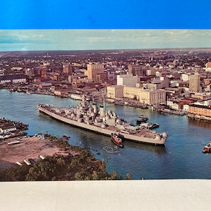 États-Unis Carte postale géant de cuirassé de la Caroline du Nord